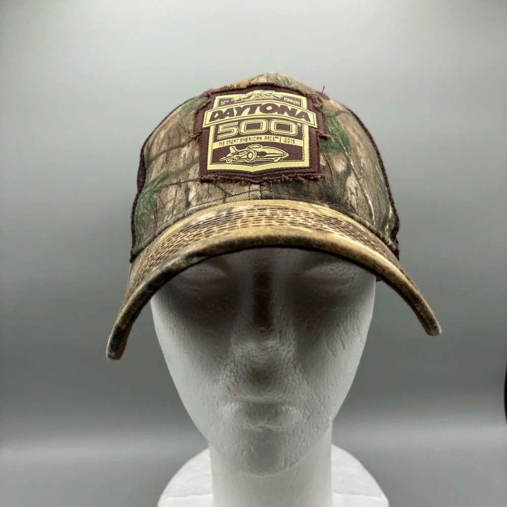 Daytona 500 NASCAR Mesh Back Camo Hat ISC Adult Adjustable